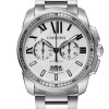 Calibre de Cartier Chronograph Stainless Steel / Silver / Bracelet