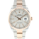 Datejust 36 Steel Everose Gold Fluted Silver Motif Dial NEW von Rolex