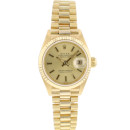 Datejust Lady 26 Yellow Gold President Champagne Dial von Rolex