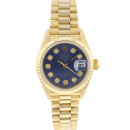 Datejust Lady 26 Yellow Gold President Blue Diamond Dial von Rolex