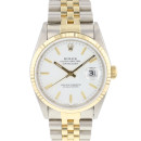 Datejust 36 Steel Gold Jubilee Fluted White Dial von Rolex