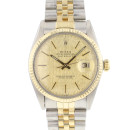 Datejust 36 Steel Gold Jubilee Fluted Champagne Linen Dial von Rolex
