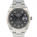 Datejust 41 Fluted Dark Rhodium Diamond Dial von Rolex