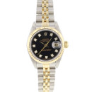 Datejust 26 Lady Steel Gold Jubilee Fluted Black Diamond Dial von Rolex